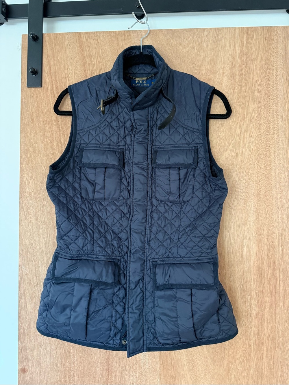 Polo Ralph Lauren quilted utility vest old money equestrian preppy Navy size M